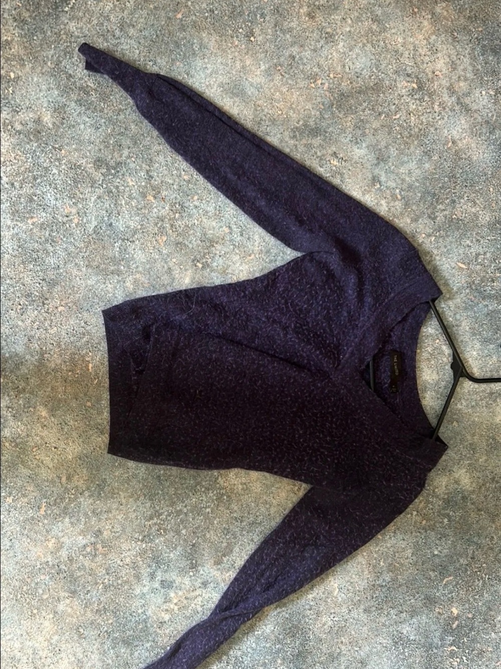 The Limited Deep Purple V-Neck Lightweight Sweater